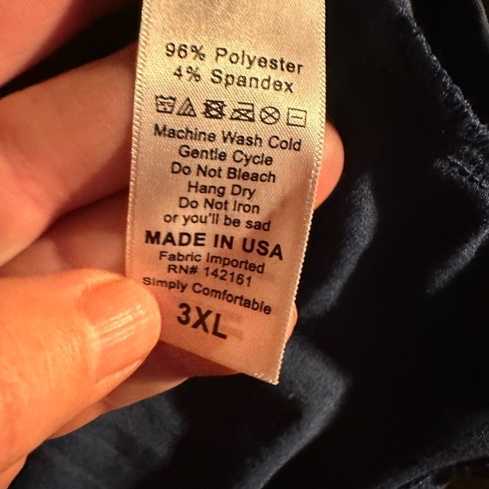 Lularoe 3X solid blue Gigi shirt sleeve t shirt top. NWT. Fitted.Sleeve to elbow - Picture 4 of 7